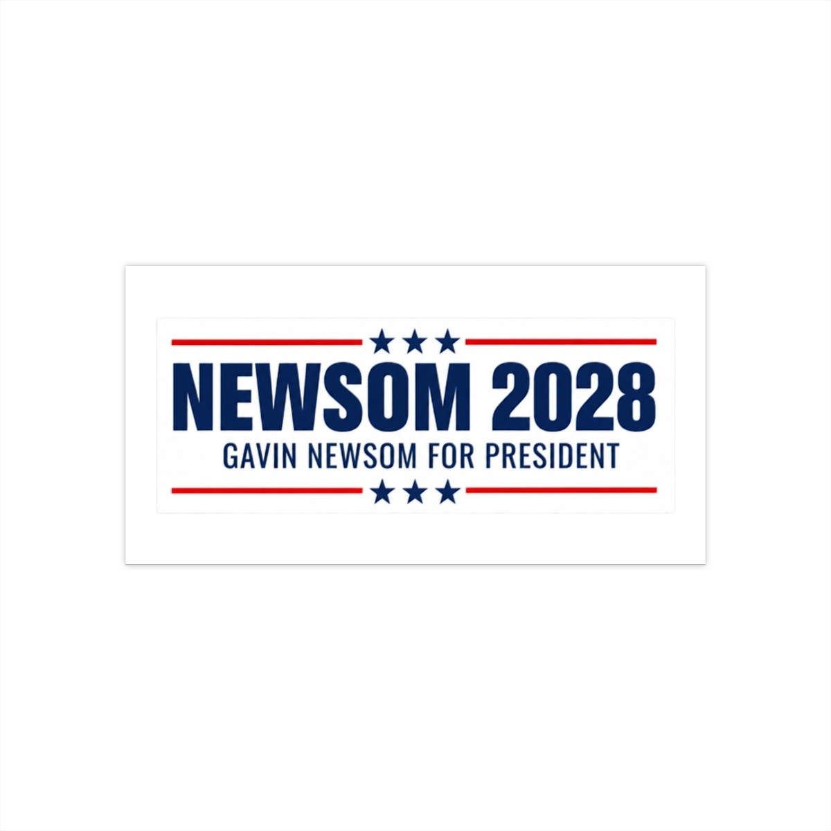 Gavin Newsom for President 2028 Bumper Sticker | Gavin Adcock - Official stickers merchandise
