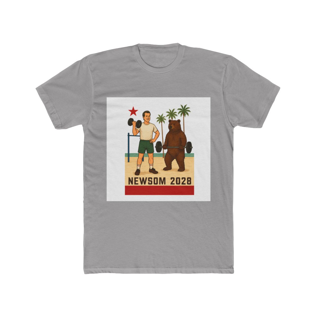 Gavin Newsom 2028 Election California Flag Venice Beach T Shirt | Gavin Adcock - Official t-shirts merchandise