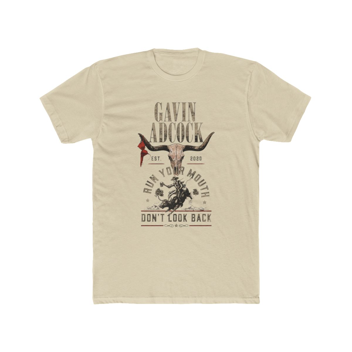 Gavin Adcock Steer Skull distressed Fleece T Shirt - Premium Graphic Apparel Collective - Gavin Adcock official T-Shirts merch