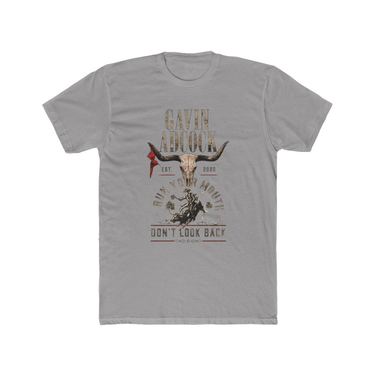 Gavin Adcock Steer Skull distressed Fleece T Shirt - Premium Graphic Apparel Collective - Official t-shirts merchandise